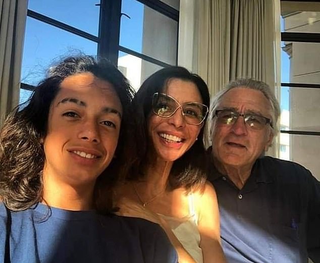 De Niro's grandson Leandro died in 2023 (pictured with his mother Drena and grandfather)