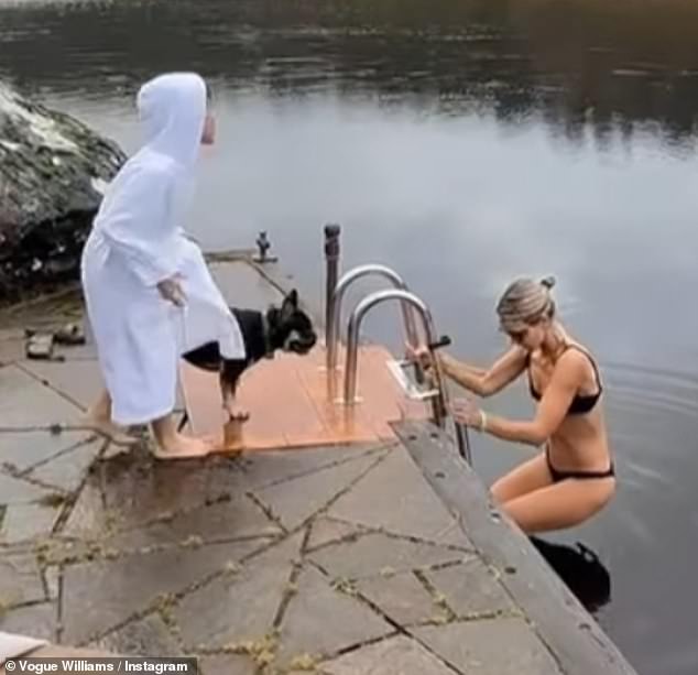 Vogue gave I'm A Celebrity icon Myleene Klass a run for her money as she showed off her incredibly toned figure in a black bikini for the dip