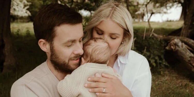 Dad, 33, celebrates Christmas early with newborn son after difficulty swallowing turned out to be terminal cancer