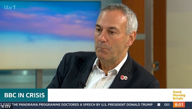 Viewers were shocked by Kevin's hit back against host Richard after he was told to 'shut up' during a debate about the BBC's former director general Tim Davie