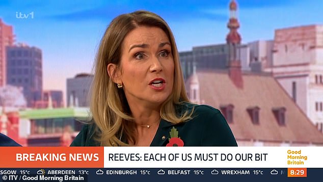 Susanna Reid and her co-stars have been seen wearing poppies on ITV's Good Morning Britain since the launch of the poppy appeal on October 23