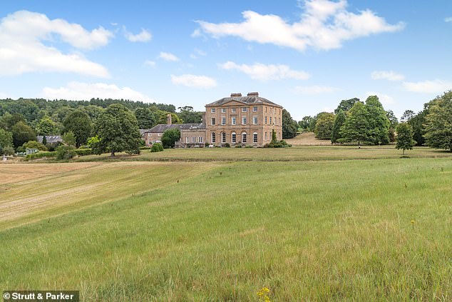 Priced at £3million after being reduced from £3.25million in July, Papplewick Hall is a Grade I-listed Georgian house, with an additional four cottages, a tennis court and 10.47 acres of land.
