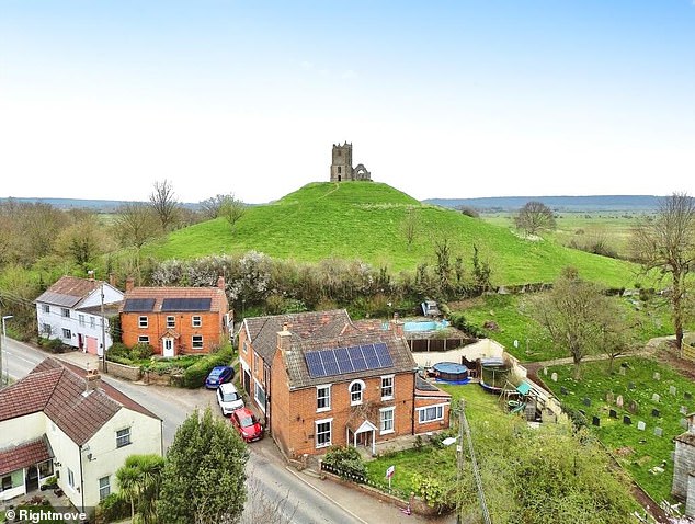 Better value: A double fronted seven-bedroom countryside house spanning more than 4,000 square feet is on the market for £550,000 in Somerset marketed by Fox & Sons in Taunton