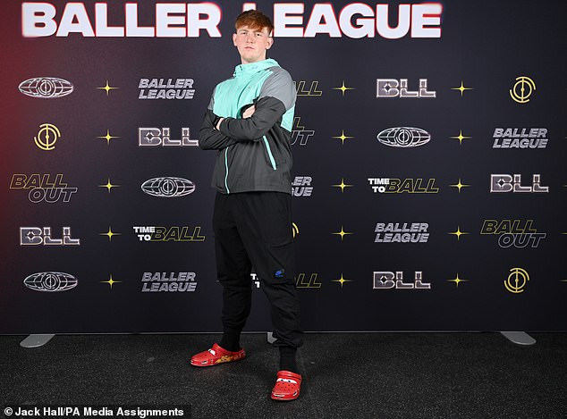 In just the past year alone, Morgan is predicted to have made between £804,000 and £1.1million from social media (pictured at the Baller League Draft in March)