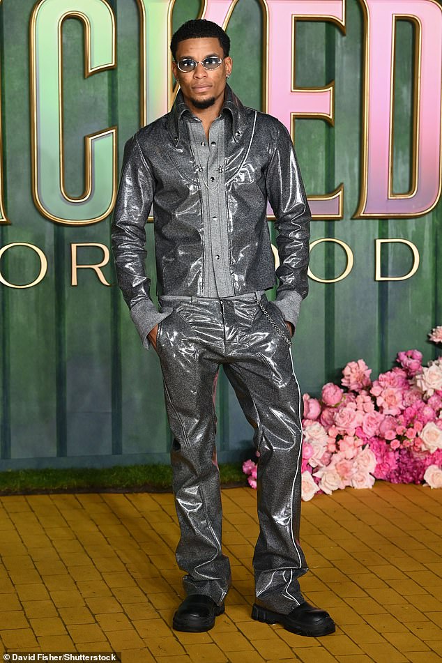 Love Island winner Cacharel Mercer showed off his edgy sense of style in a metallic silver look
