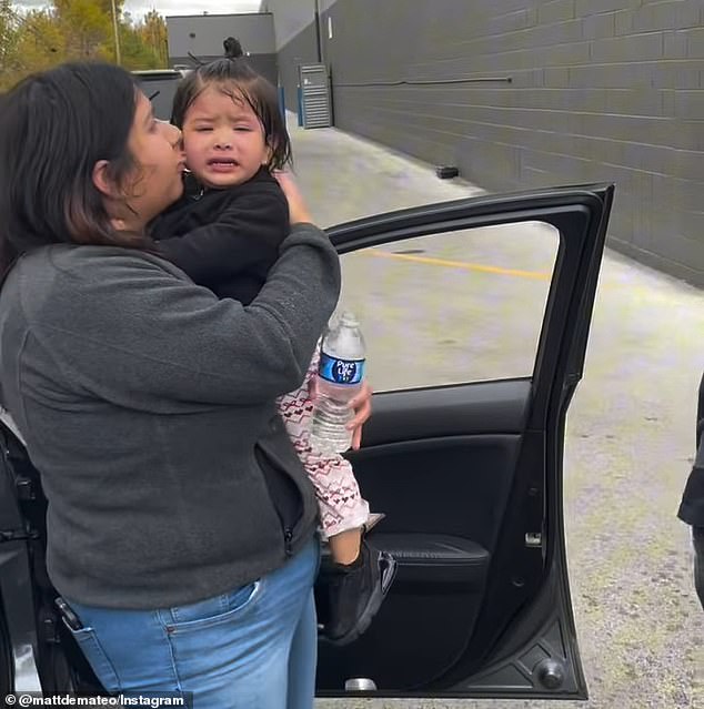 One-year-old Ariana sobbed on the side of the road after an ICE agent allegedly pepper-sprayed inside of her family's car