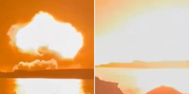 Moment huge explosion erupts at one of Vlad's major oil ports after Ukraine strikes it with new 'monster' missile