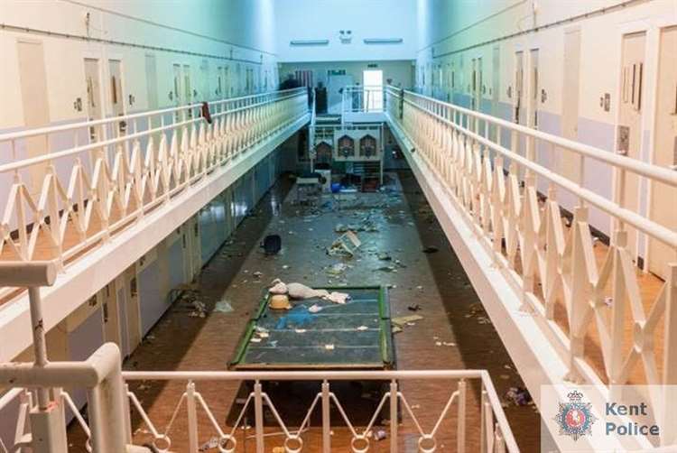 Damage after the riot at HMP Swaleside in December 2017.