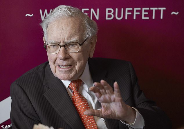 Buffett confirmed he will accelerate his lifetime giving, transferring most of his Berkshire fortune to his three children’s charitable foundations. He is pictured in 2019