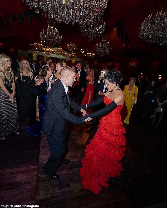 The birthday girl proved she has the most star-studded contacts list in all of Hollywood with the party which was held at Jeff Bezos' $165 million mansion (seen with Justin)