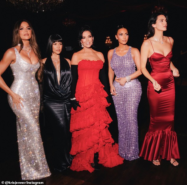 But some of the biggest stars of the evening were Kris' own children: Kourtney, Kim and Khloé Kardashian and Kendall and Kylie Jenner