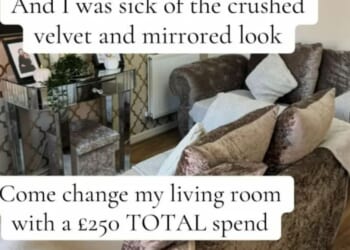 I was sick of the crushed velvet look so transformed my lounge using B&M buys & people are stunned at how homely it is