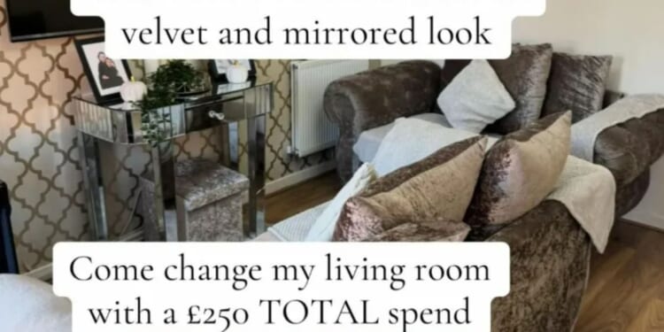 I was sick of the crushed velvet look so transformed my lounge using B&M buys & people are stunned at how homely it is