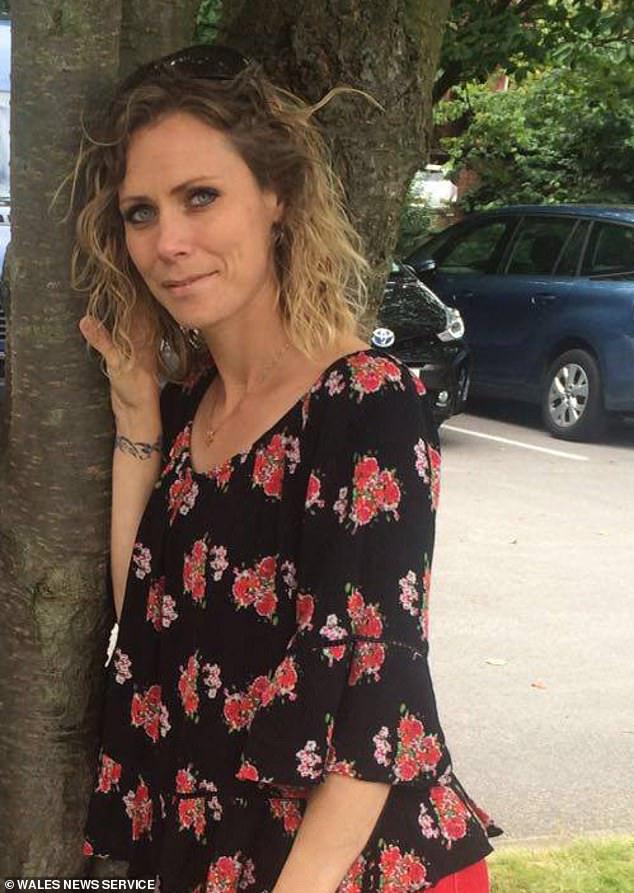 Sophie Daly, pictured, erected the two-metre tall barrier near Chepstow to increase the safety and protection of her two children and dog