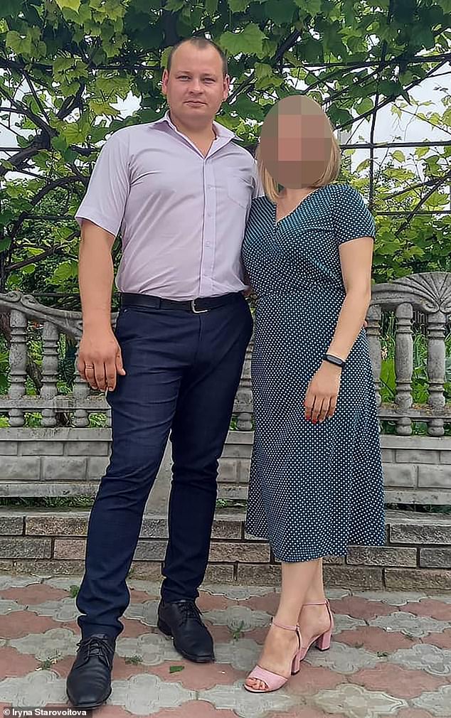 Starovoitov pictured with his wife Iryna, who he left behind along with his children when he first arrived in Britain