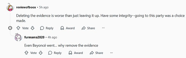 Commenters on Reddit were perplexed by the missing photos