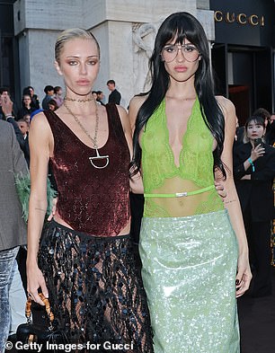 Amelia and Delilah looked unrecognizable at Milan Fashion Week in September