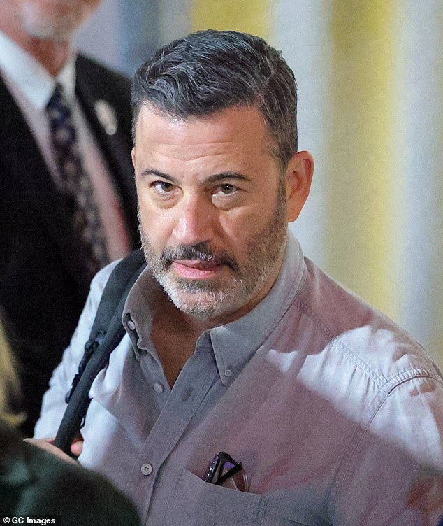 Haunted Jimmy Kimmel was seen out and about in Los Angeles four days after the Daily Mail learned he was at the hospital, tearfully embracing his childhood friend Cleto Escobedo III's parents in the parking lot