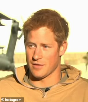 The Duchess of Sussex posted to Instagram on Tuesday, sharing a famous clip of Prince Harry in military uniform sprinting to his helicopter mid-interview during his 2013 tour in Afghanistan