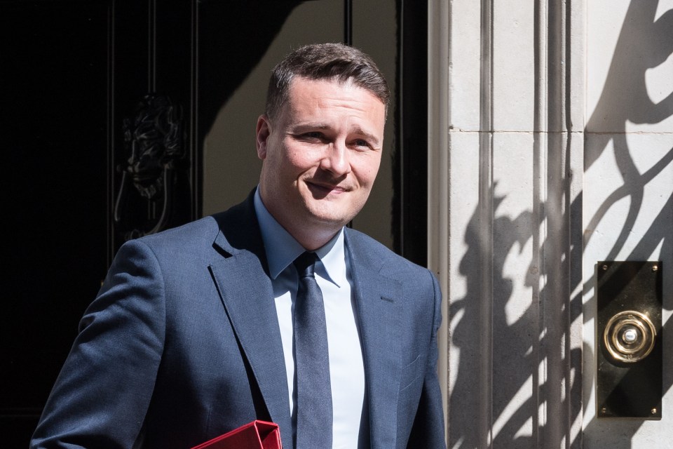 Wes Streeting, Secretary of State for Health and Social Care, leaving 10 Downing Street.