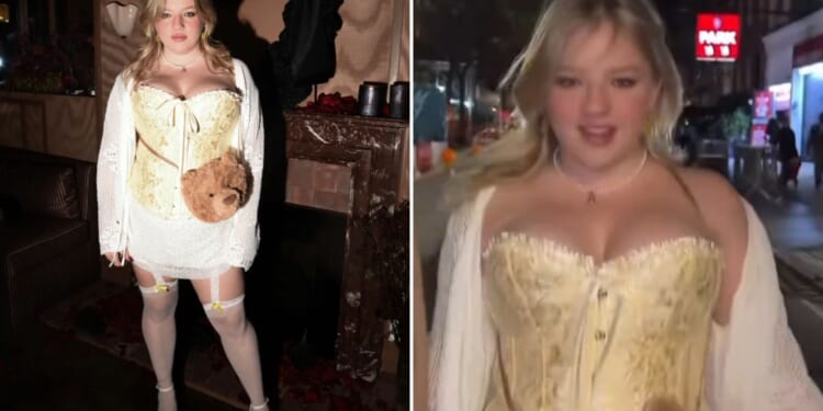 Nepo baby daughter of Hollywood legend stuns in racy TikToks as she strips down to corset and stockings