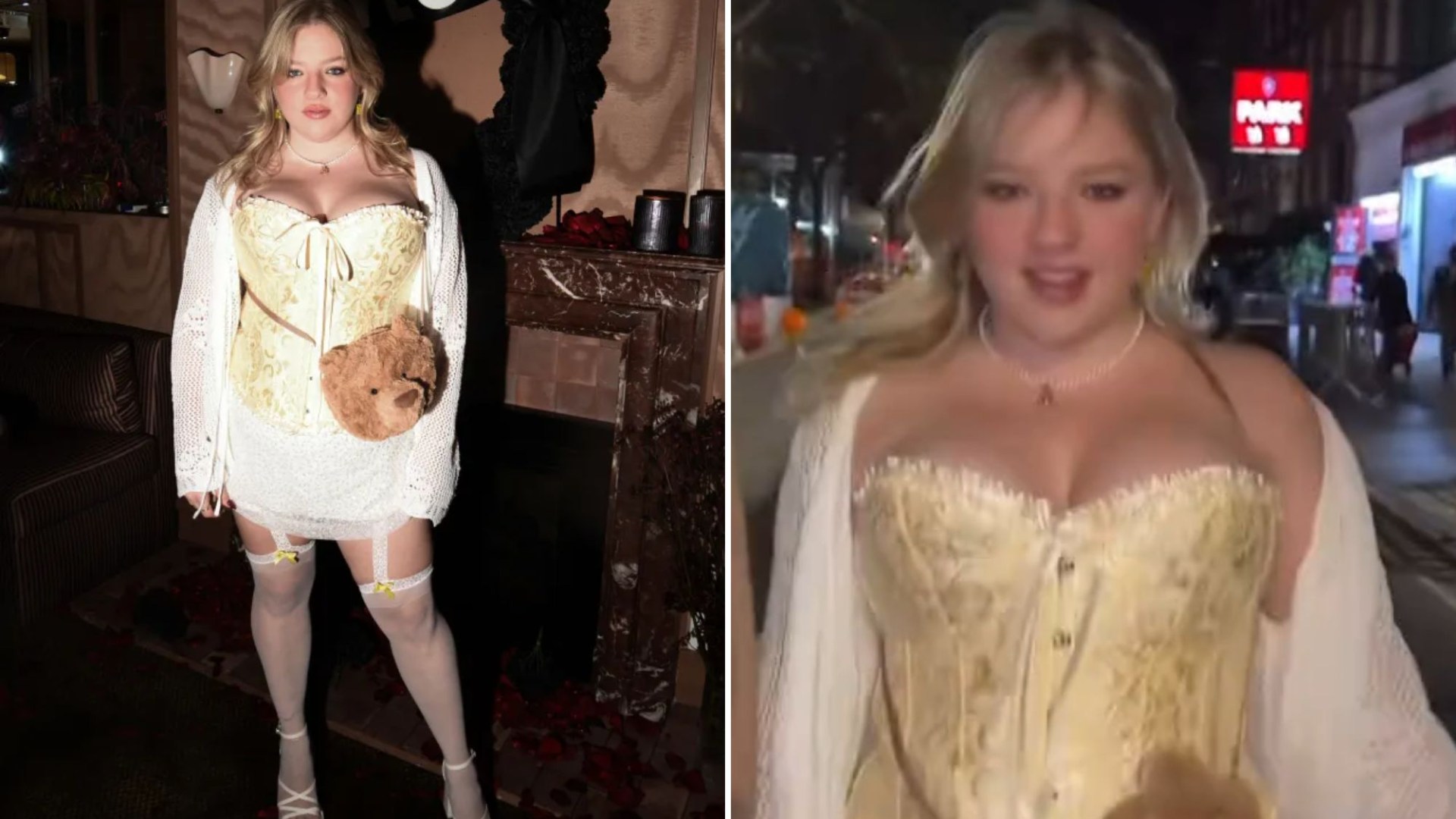 Nepo baby daughter of Hollywood legend stuns in racy TikToks as she strips down to corset and stockings