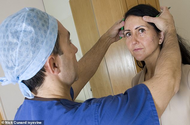 Off I went to see Mr Alex Karidis for a facelift. He sat me down, placed hands either side of my mouth, and lifted. It was a miracle!