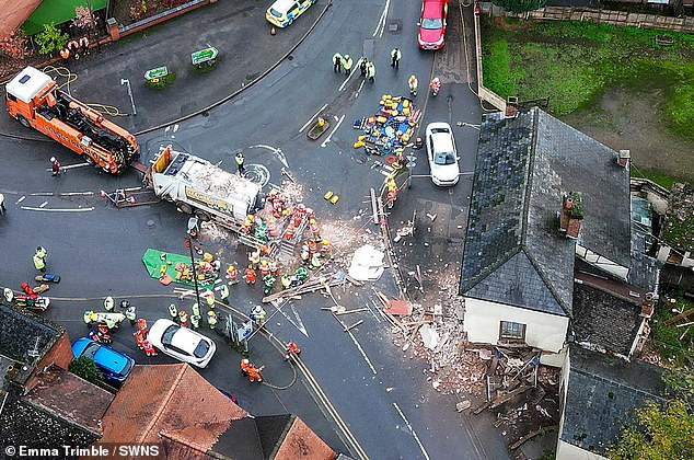 Emergency services rushed to the scene of the crash where a man was pronounced dead