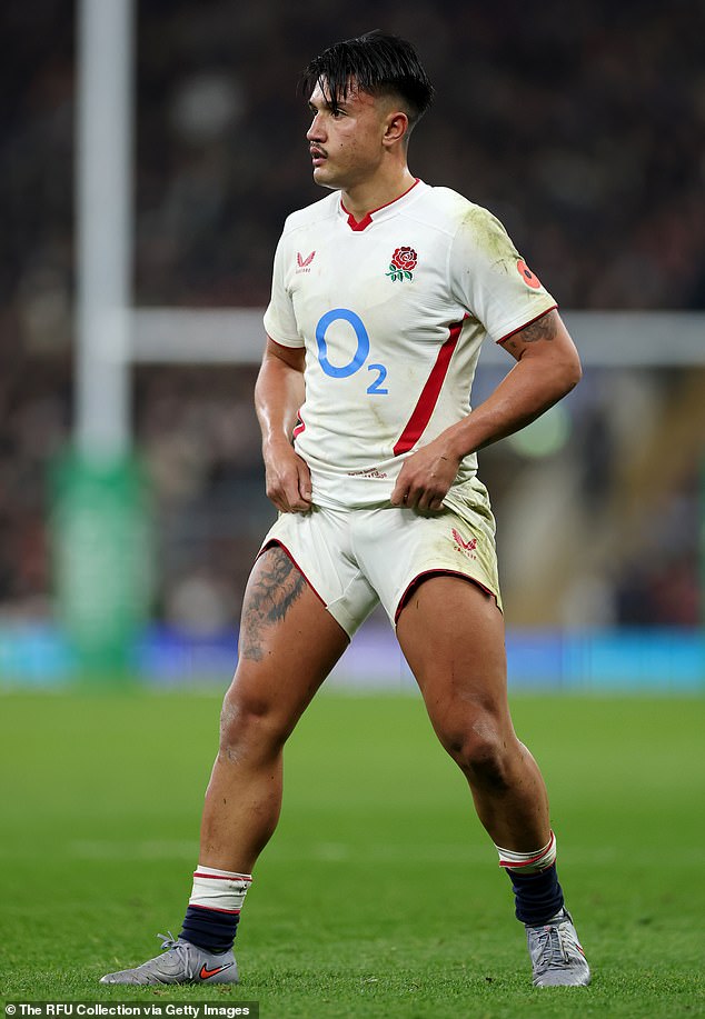 Marcus Smith of England looks on during the Quilter Nations Series 2025 rugby international match between England and Fiji at Allianz Stadium