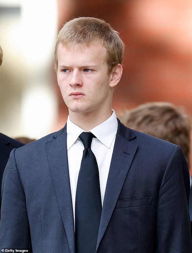 In September, Albert made his 'society debut' - per Tatler - at the funeral of his beloved grandmother, Katharine, Duchess of Kent