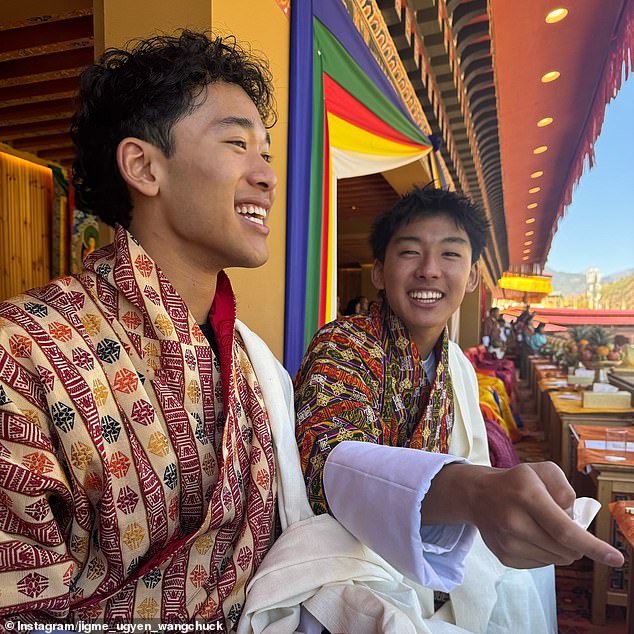 Born in 2006, Ugyen Jigme Wangchuck of Bhutan (left) is the son of Princess Ashi Chimi Yangzom Wangchuck (the king's fourth daughter) and has recently snapped photos of himself wrapping up his studies at Marlborough College