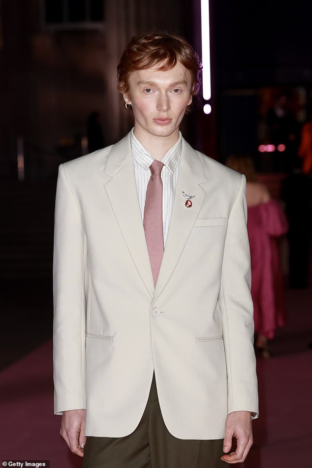 British model flame-haired Calum Harper - pictured - has gained 2.6 million fans on his TikTok account