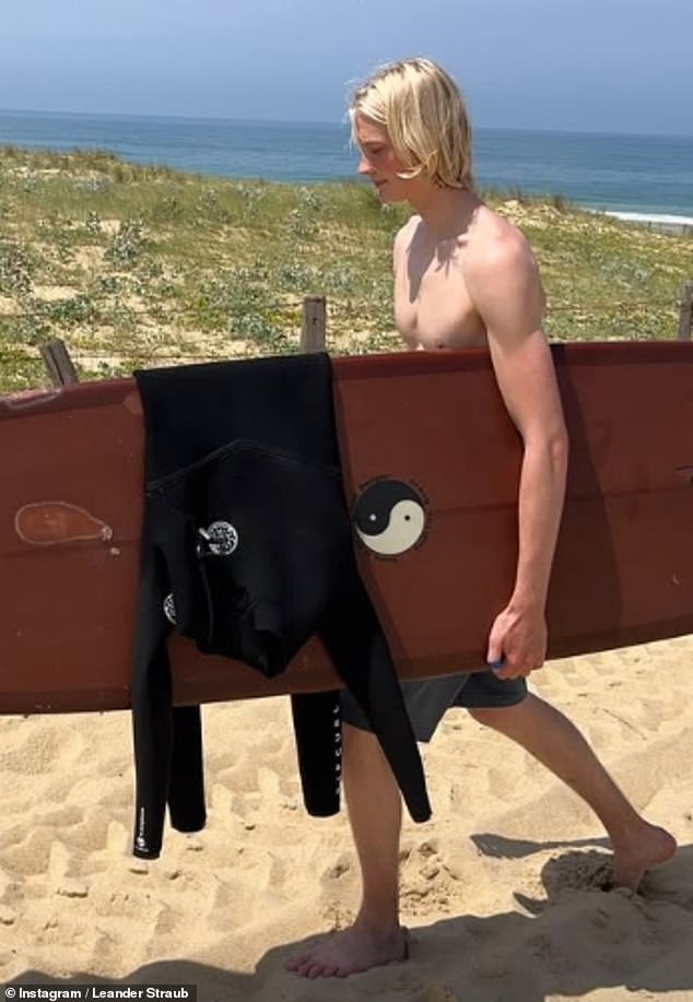 Leander Straub, 19, is a full time model and a full time globetrotter and has posed for for brands including Gucci, Louis Vuitton and Prada