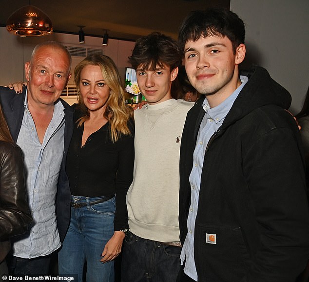 Bertie Adam (pictured far right) maintains a low-key profile on social media but appears to be a big Tottenham fan