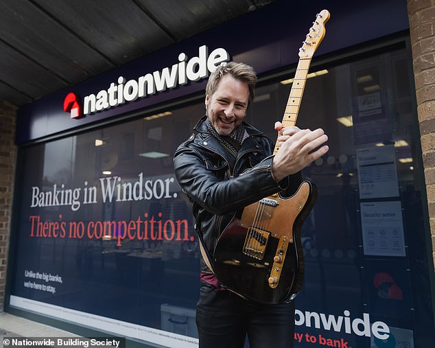 One and Only: Last year, 1980s pop star Chesney Hawkes popped up at its Windsor branch after Nationwide became the only bank left in the town