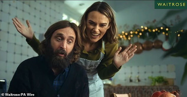 Waitrose says the point of the advert is food as a love language, cut to home-made biscuits decorated with big bushy icing beards