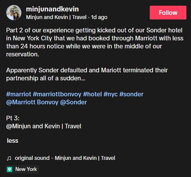 One TikTok user, named Avery, posted a video of herself wheeling her luggage through snowy Montreal after getting booted from her hotel