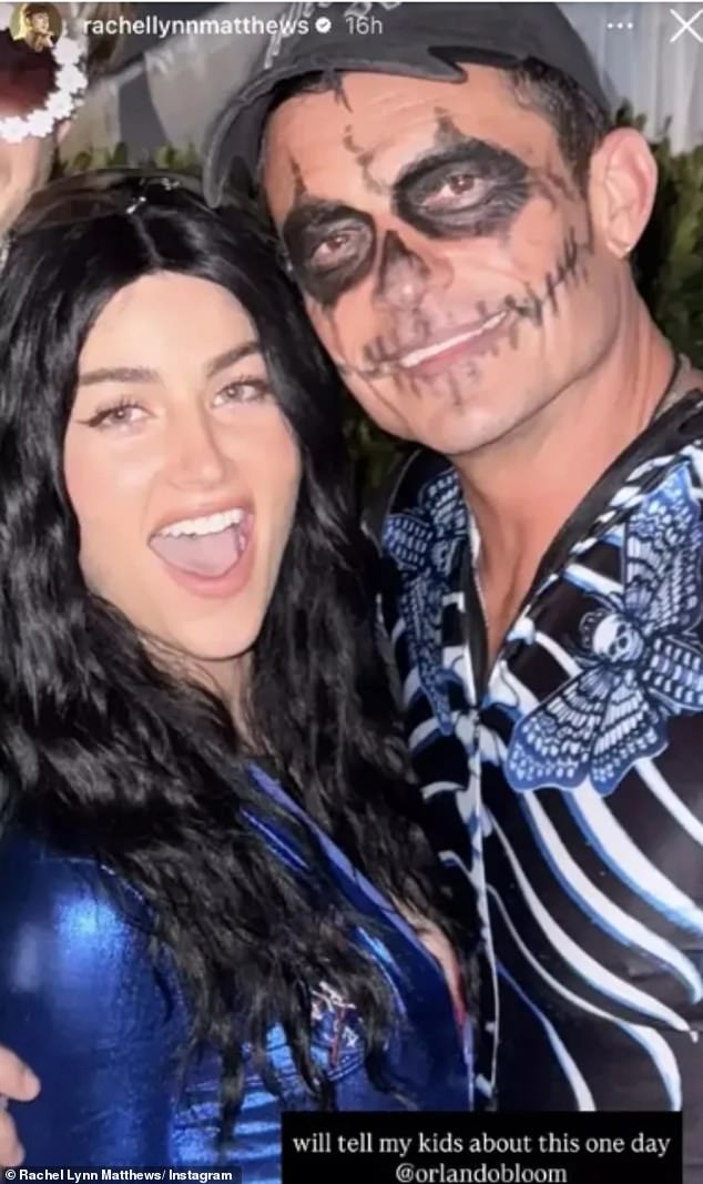 Over Halloween weekend, Orlando seemingly made a barbed jibe at his ex-fiancée when he posed with actress Rachel Lynn Matthews, who was dressed up as the singer at a party