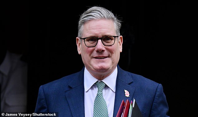 Mandatory Credit: Photo by James Veysey/Shutterstock (15749466a) British Prime Minister Sir Keir Starmer leaves 10 Downing Street for Prime Minister's Questions Politicians in London, UK - 12 Nov 2025