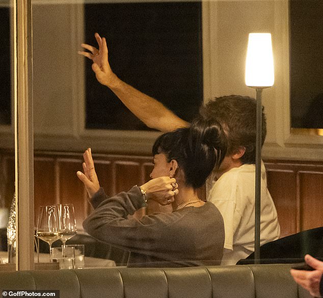 After spending time together, the pair then left separately