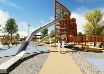 First glimpse of UK’s massive £37m waterfront park with skateboard site and tightrope