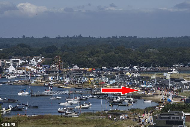 The Beach House, highlighted with an arrow, was destroyed by a fire in 2018 and the owners got permission for a temporary set up which has still not been made permanent