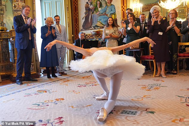 A palace source said that Camilla was still a member of the Silver Swans and maintains her dancing to keep fit, adding she believes 'dance was like a medicine'