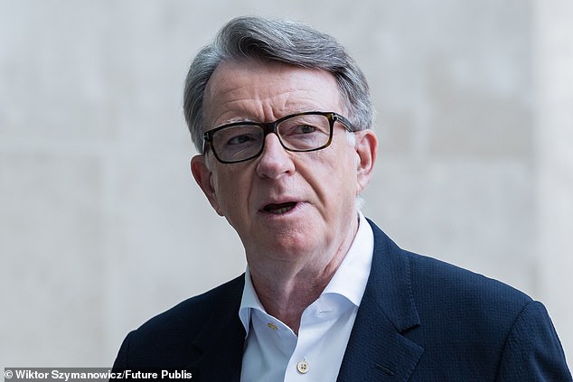 The correspondence also shows that Lord Mandelson (pictured) took relationship advice from the paedophile and urged him to steer clear of Andrew