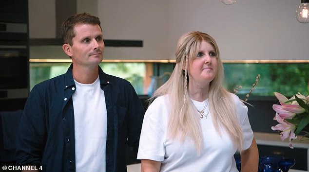 Georgie and Greg are pictured showing Grand Designs around their £275,000 barn conversion build in 2025