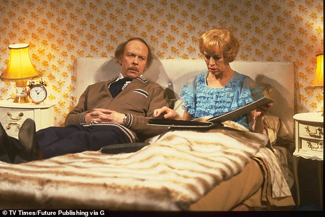 Pictured: Murphy (left) alongside Yootha Joyce (right) as George and Mildred in the hit 1970s sitcom