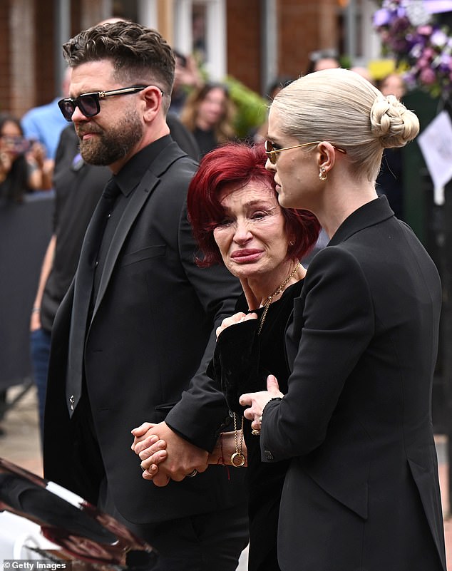 The family pictured at Ozzy's memorial on July 30, 2025 in Birmingham, England