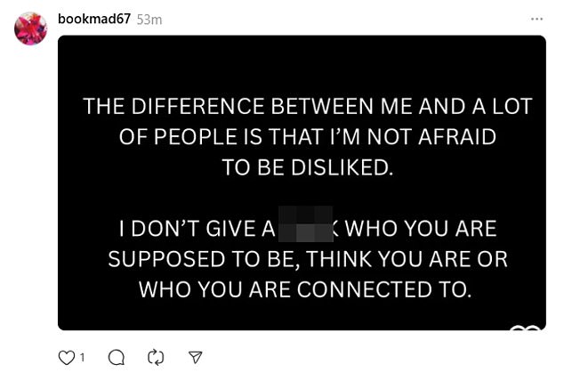 Louise then shared another post on Wednesday as she hit out at some of the reaction to her recent claims