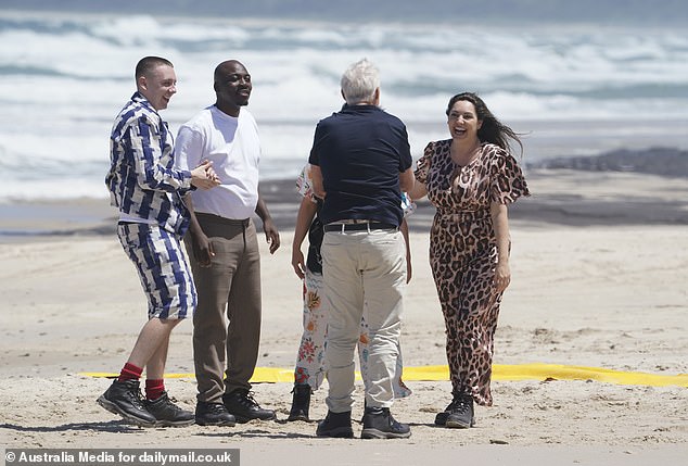 Aitch, Eddie Kadi, Martin Kemp, Shona McGarty and Kelly Brook all made a dramatic arrival on I'm A Celebrity... Get Me Out Of Here! as they landed on the beach by parachute on Thursday
