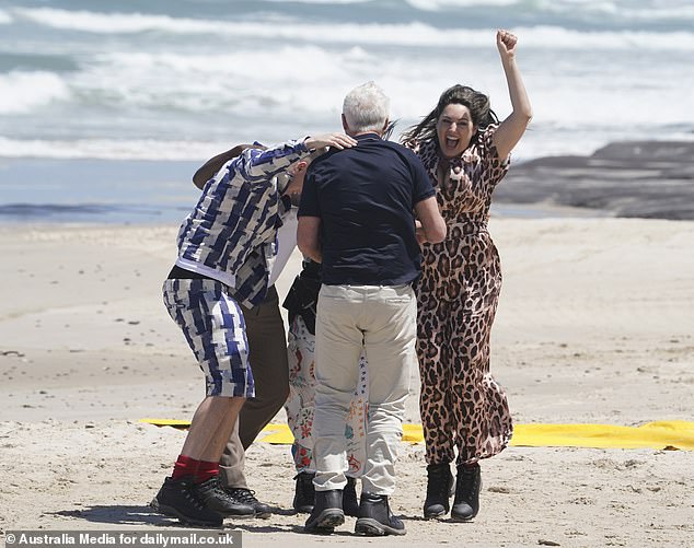 Kelly in particular looked very pleased with herself while jumping up and down